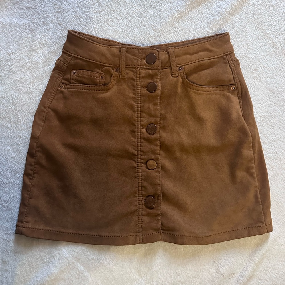 NOBO Brown Button-Front Skirt